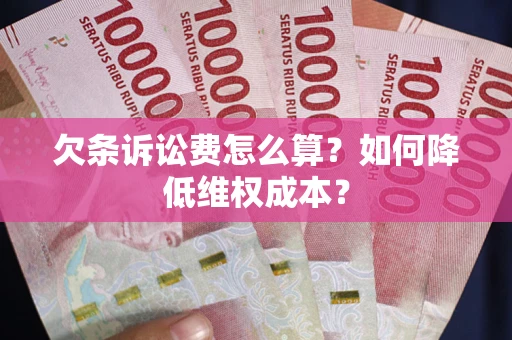 济南欠条诉讼费怎么算？如何降低维权成本？
