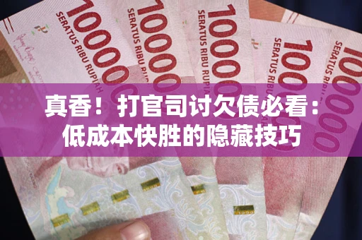 济南真香！打官司讨欠债必看：低成本快胜的隐藏技巧