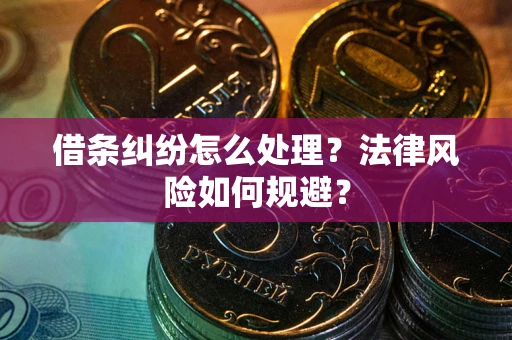 济南借条纠纷怎么处理？法律风险如何规避？