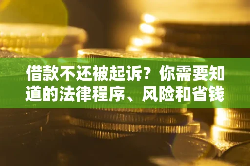 济南借款不还被起诉？你需要知道的法律程序、风险和省钱技巧