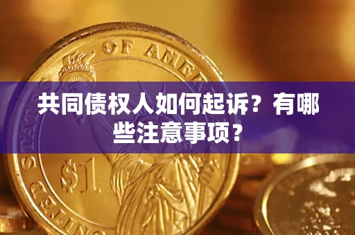 济南共同债权人如何起诉？有哪些注意事项？